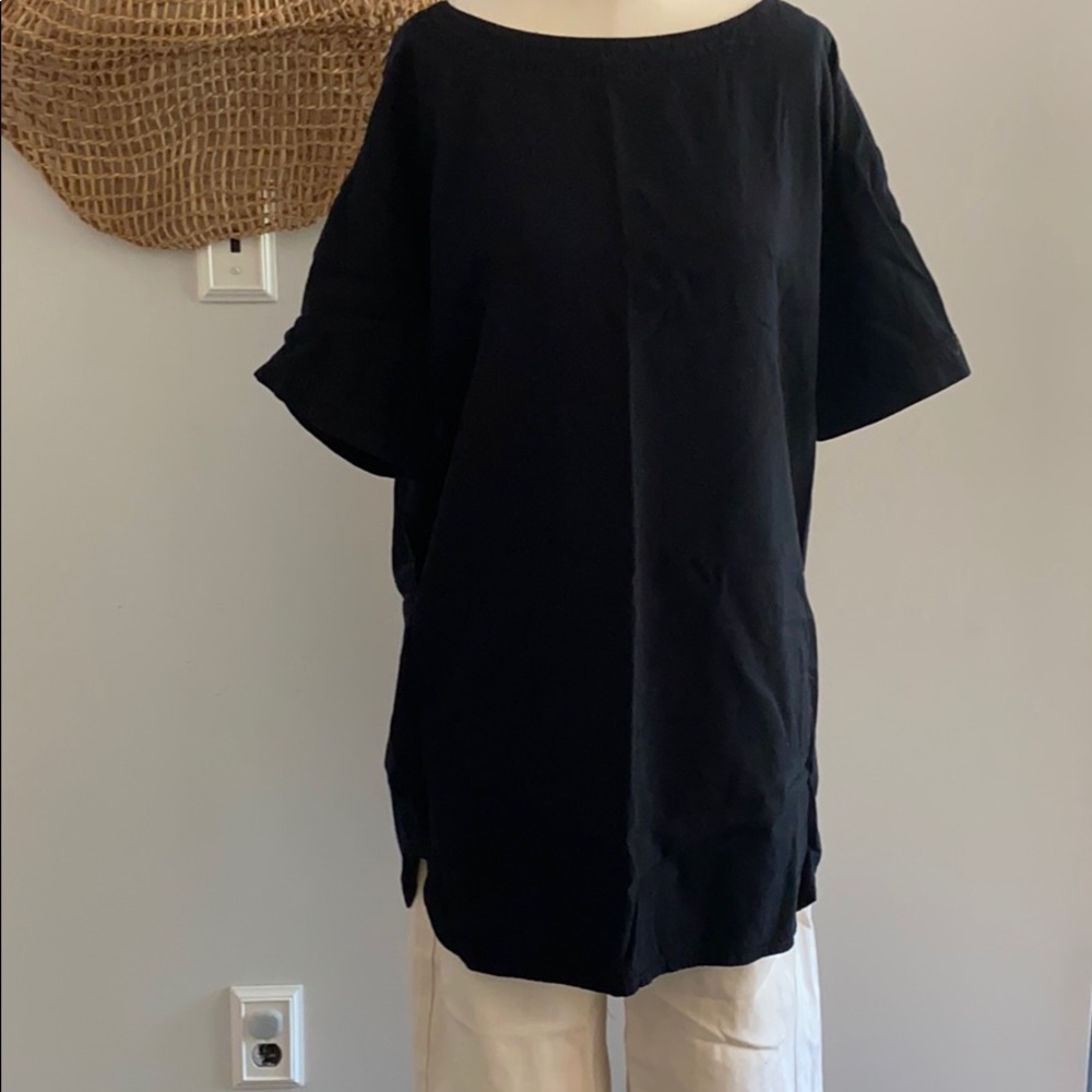 Black denim tshirt dress/tunic